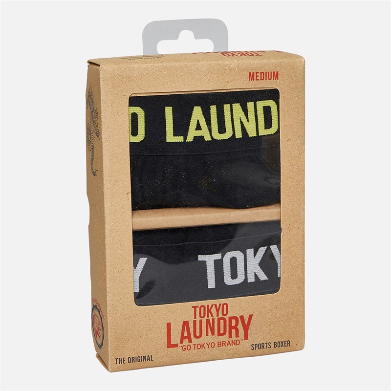 Tokyo Laundry Mens Weymouth Two Pack Boxers Yellow
