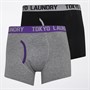 Tokyo Laundry Mens Wilton Two Pack Boxers Light Grey Marl