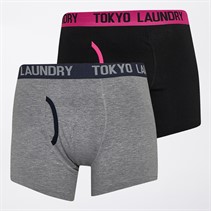 Tokyo Laundry Mens Wilton Two Pack Boxers Pink