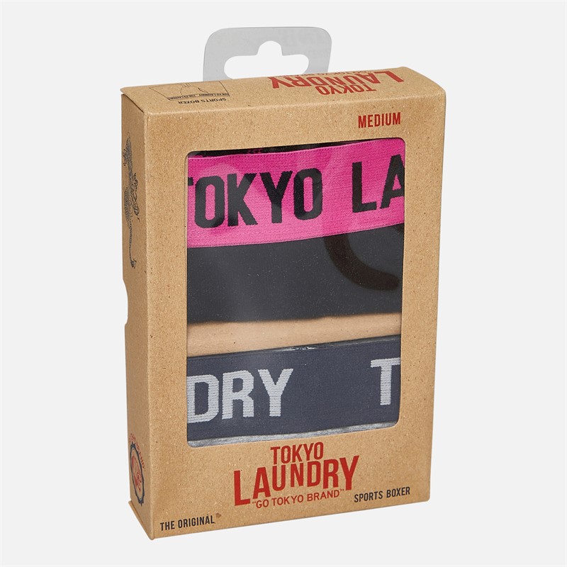 Tokyo Laundry Mens Wilton Two Pack Boxers Pink