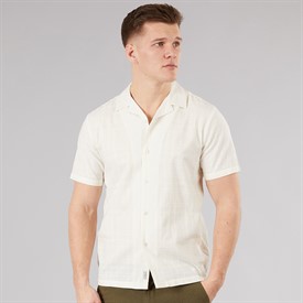 Buy Tokyo Laundry Mens Kanaloa Dobby Checked Short Sleeve Shirt Cream