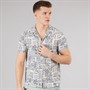 Tokyo Laundry Mens Tiki Short Sleeve Shirt Green