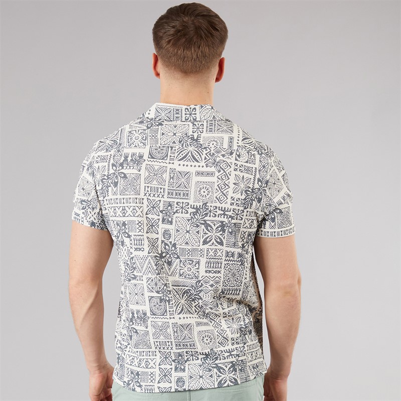 Tokyo Laundry Mens Tiki Short Sleeve Shirt Green