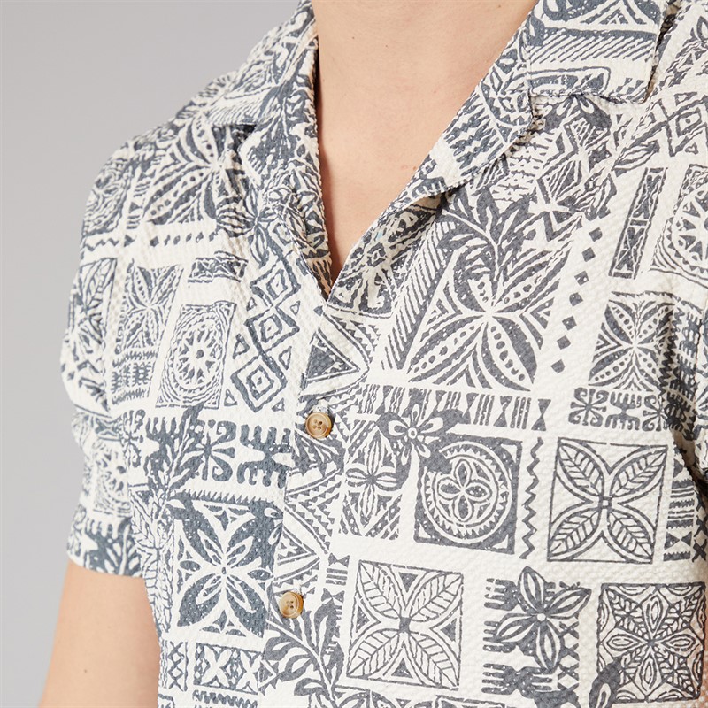 Tokyo Laundry Mens Tiki Short Sleeve Shirt Green