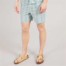 Tokyo Laundry Mens Zuke Stripe Woven Shorts Green Stripe