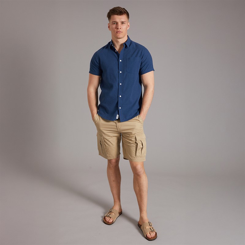 Tokyo Laundry Mens Spalding Cargo Shorts Stone