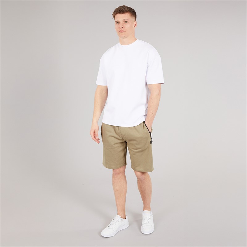 Tokyo Laundry Mens Tarou Fleece Shorts Stone Trench Coat