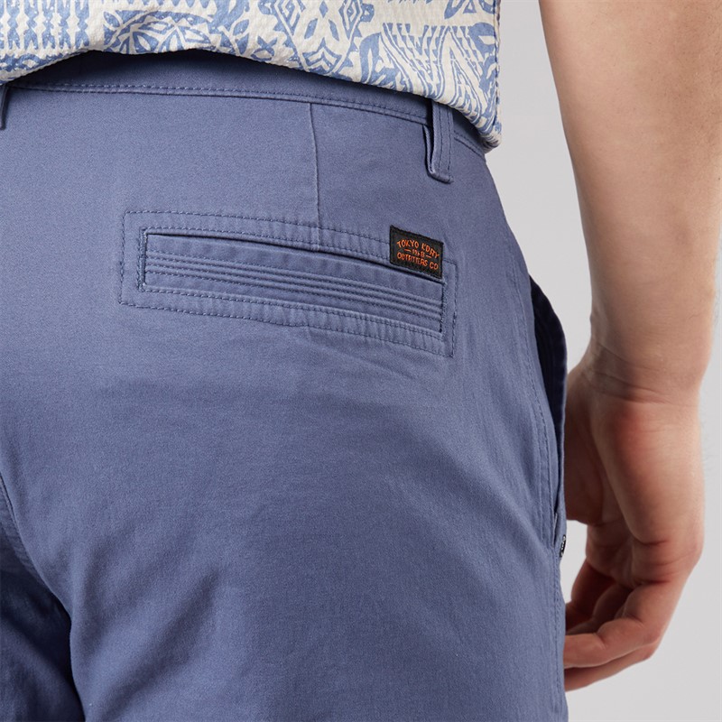 Tokyo Laundry Mens Bosta Chino Shorts Dark Denim