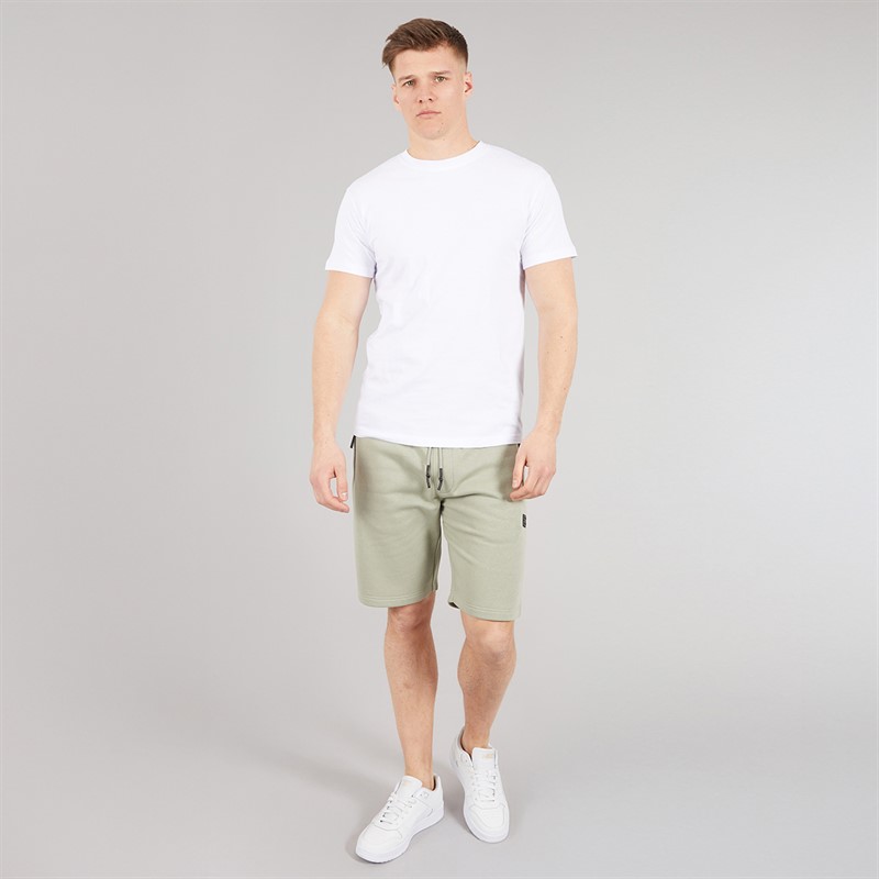 Tokyo Laundry Mens Tarou Fleece Shorts Seagrass Green