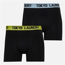 Tokyo Laundry Mens Winders 2 Two Pack Boxers Pack B - Limeade/Clear Sky