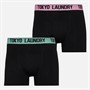 Tokyo Laundry Mens Winders 2 Two Pack Boxers Pack C - Sachet Pink/Dusty Jade