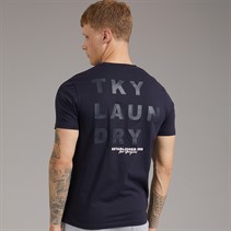Tokyo Laundry Mens Johnstone T-Shirt Sky Captain Navy