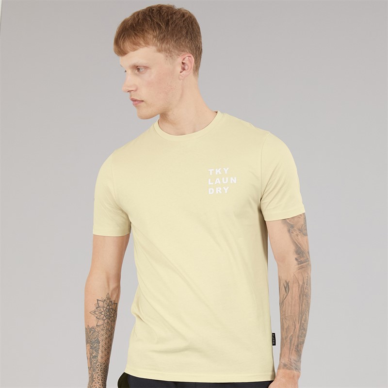 Tokyo Laundry Mens Johnstone T-Shirt Summer Sand