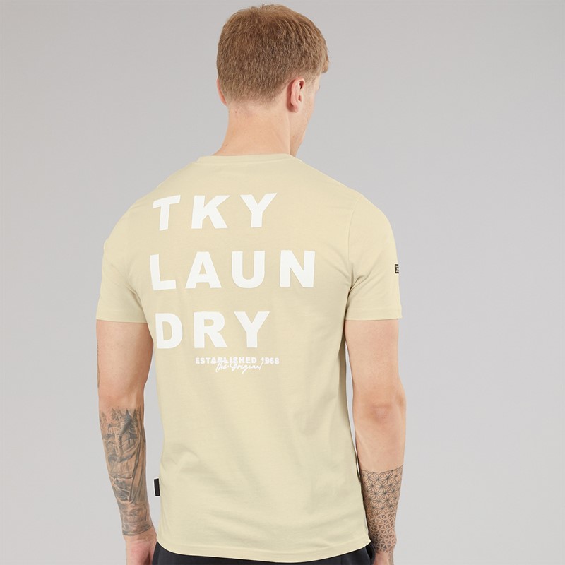 Tokyo Laundry Mens Johnstone T-Shirt Summer Sand