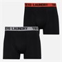 Tokyo Laundry Mens Winders 2 Two Pack Boxers Pack A - Cherry Tomato/Light Grey Marl Pack A - Cherry Tomato/Lt Grey Marl