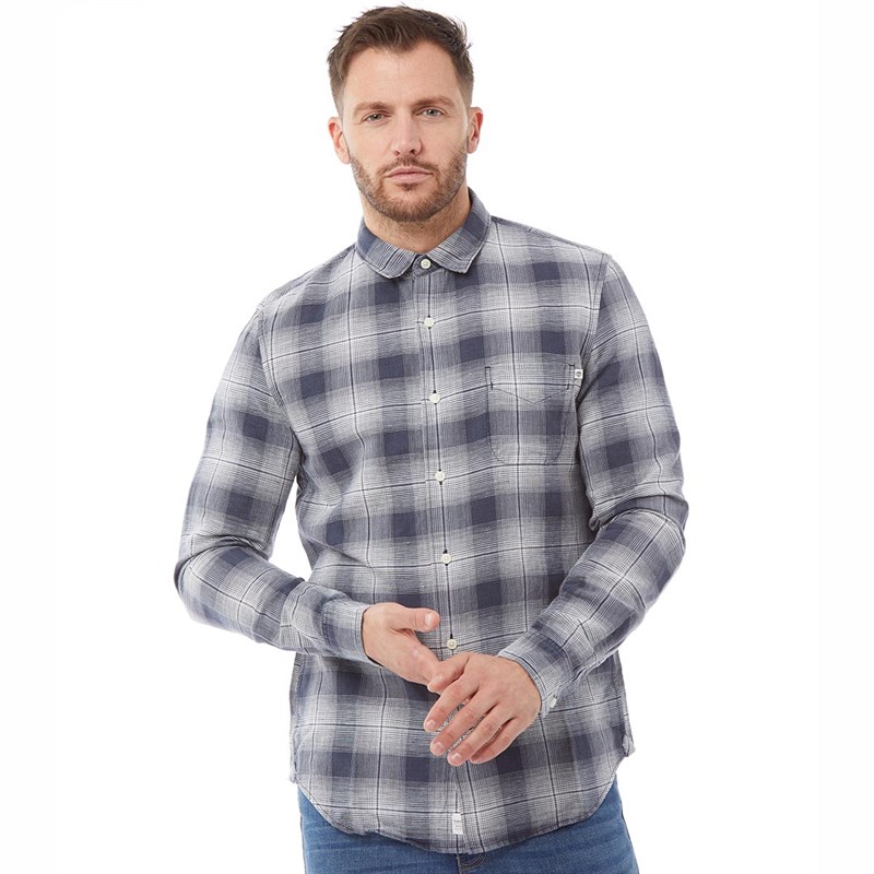 À Manches Vérifié Bleu Timberland Foncé River Chemise Longues Homme Mill rCBxoWed