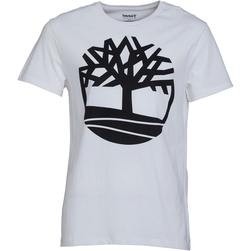 Buy Timberland Mens Large Logo TShirt White