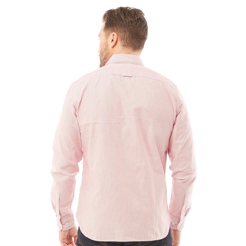 Timberland Chemise à Manches Longues Elevated Oxford Stripe Homme Rouge