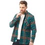 Timberland Mens Long Sleeve Heavy Flannel Checked Shirt Atlantic Deep