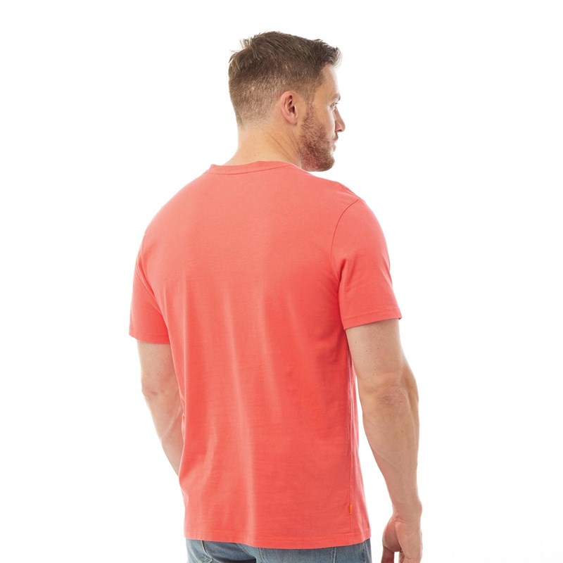 Timberland Heren Kennebec Linear T-Shirt Rood