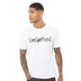 Timberland Mens Logo Camo T-Shirt White
