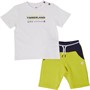 Timberland Boys T-Shirt and Shorts Set White/Yellow