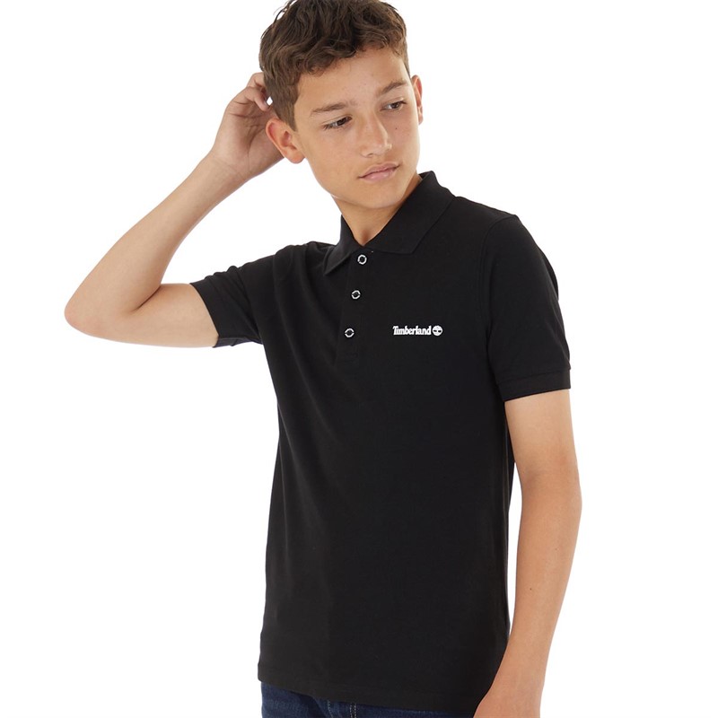 Timberland Boys Short Sleeve Polo Black