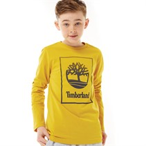 Timberland Jongens T-shirts met lange mouwen Donkergeel