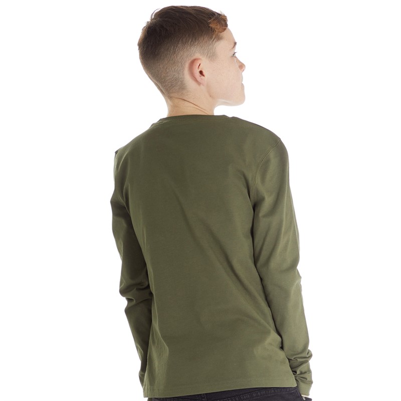 Timberland Boys Long Sleeve T-Shirt Khaki