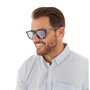 Timberland Mens Injected Sunglasses Matte Blue/Smoke Polarized