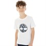 Timberland Hvid T-shirt med korte ærmer til drenge