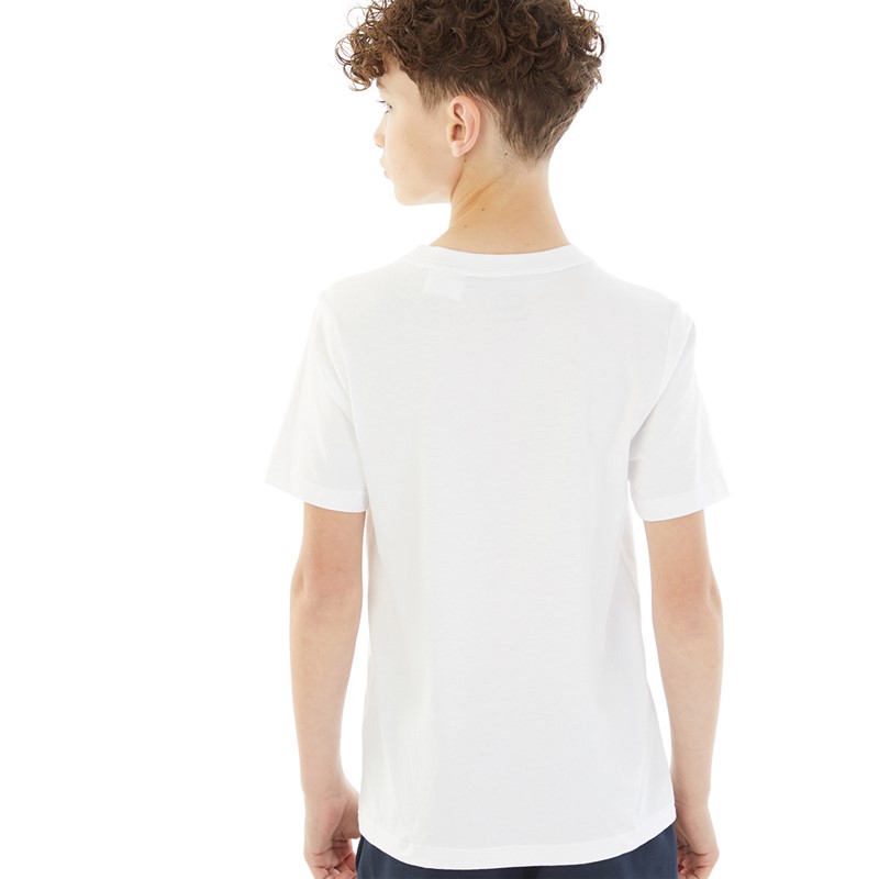 Timberland Jongens T-shirt Wit met Korte Mouwen