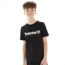 Timberland Jongens T-shirt Korte Mouw Zwart