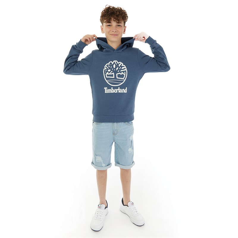Sweat-shirt Garçon Pepe Jeans Davide - Col Rond, Teint En Pièce, Logo Poitrine - Gris Phantom
