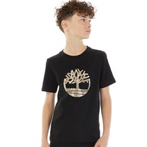 Timberland Boys Short Sleeve T-Shirt Black