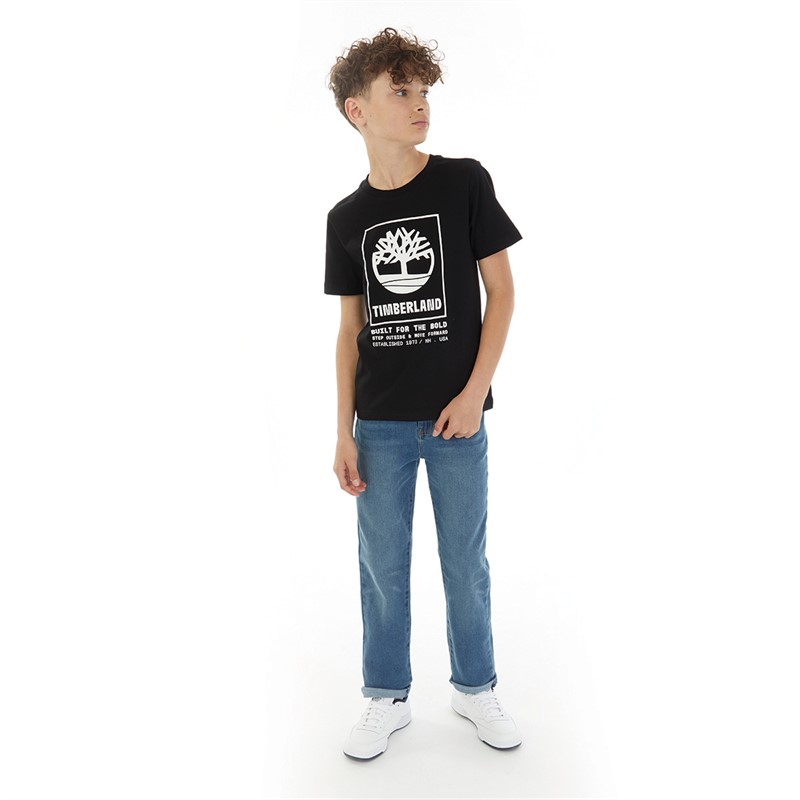 Timberland T-shirt Noir garçon