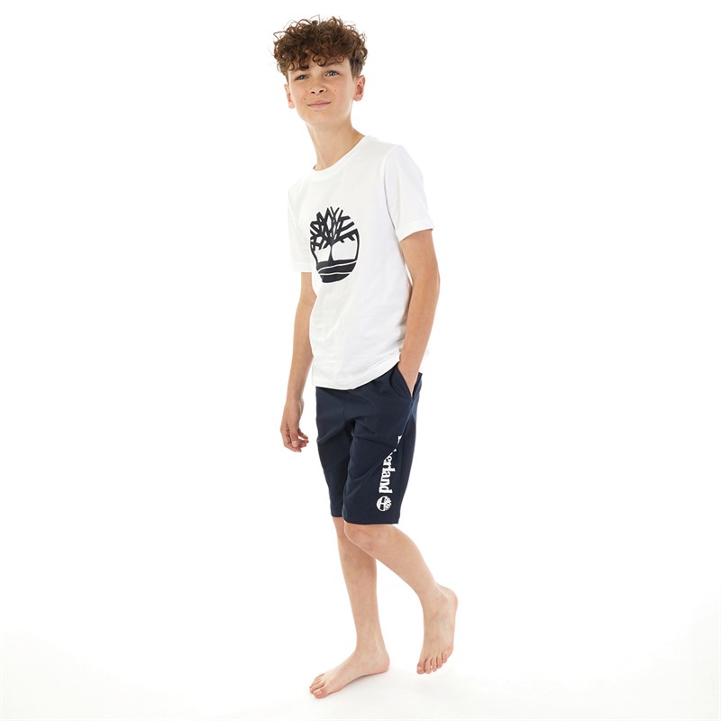 Timberland Junge T-Shirt und Shorts Loungewear Set Weiß