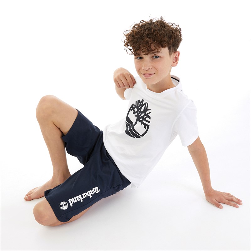 Timberland Junge T-Shirt und Shorts Loungewear Set Weiß