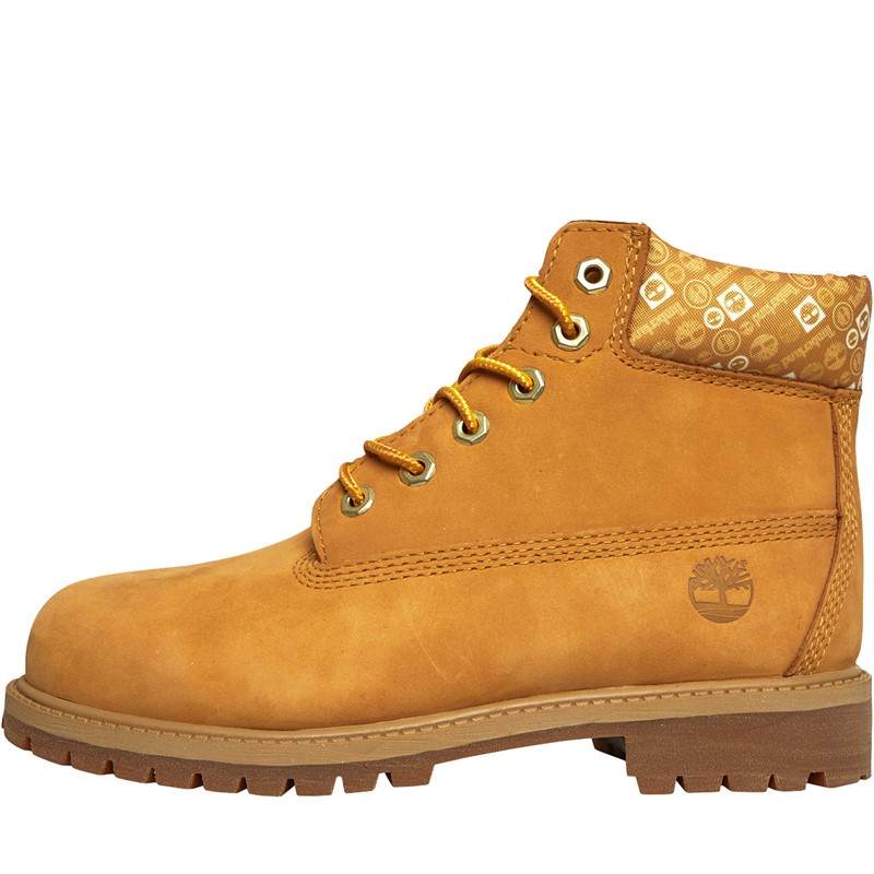 Timberland Kids Premium 6 Inch Lace Waterproof Boots Wheat