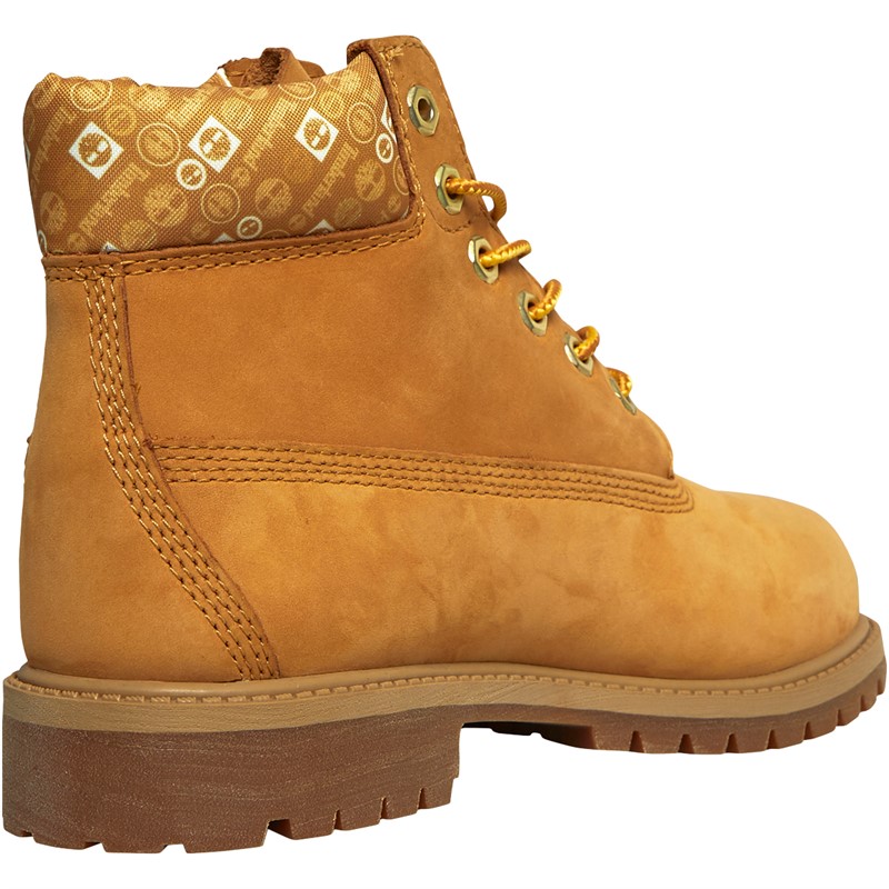 Timberland Kids Premium 6 Inch Lace Waterproof Boots Wheat