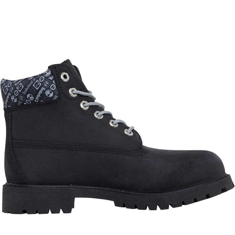 Timberland Kids Premium 6 Inch Lace Waterproof Boots Black