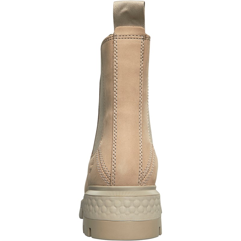 Timberland Womens Cortina Valley Mid Chelsea Boots Taupe Nubuk