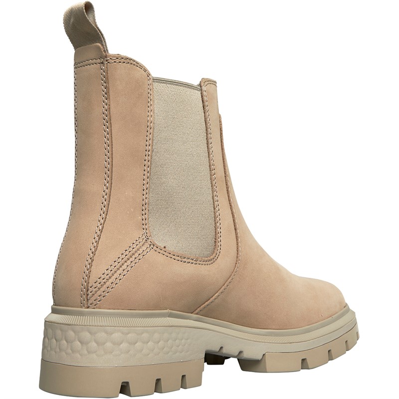 Timberland Womens Cortina Valley Mid Chelsea Boots Taupe Nubuk