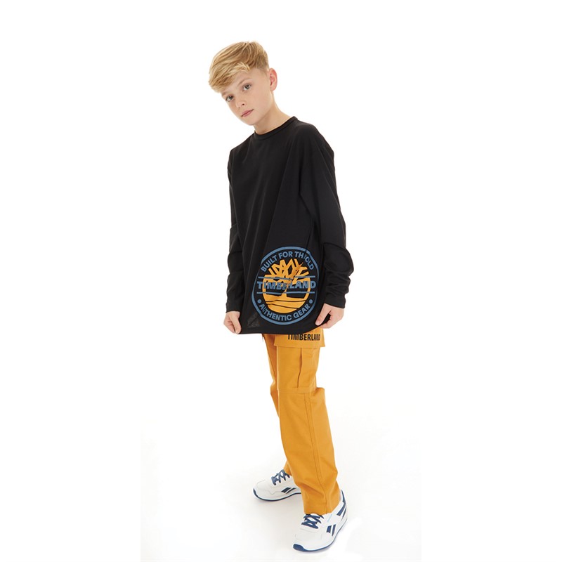 Timberland Boys Long Sleeve T-Shirt Black