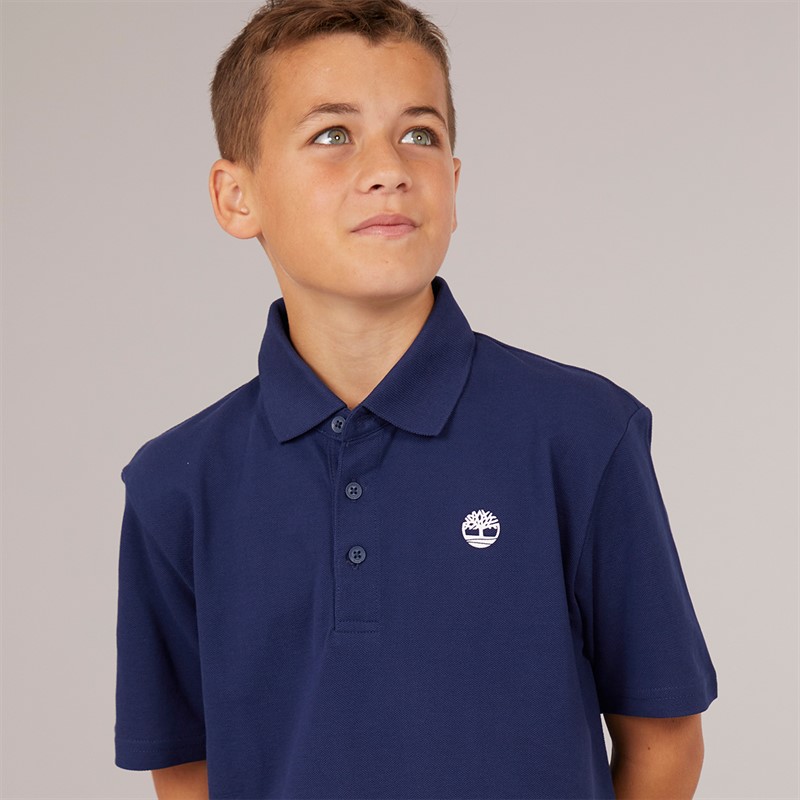 Timberland Polo Garçon Bleu Médiéval