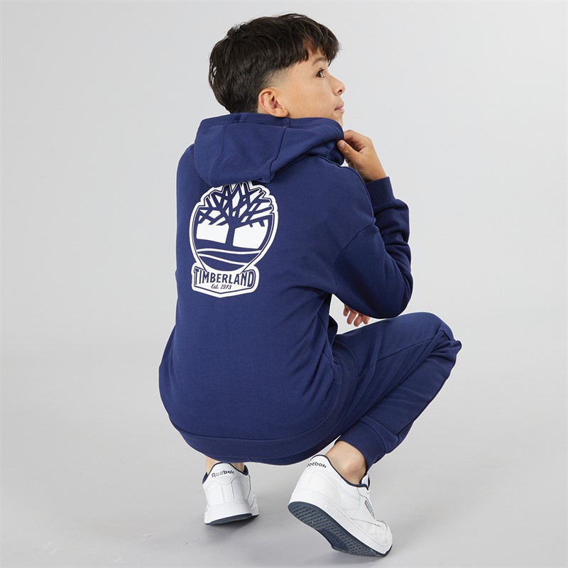 Timberland Boys Zip Through Hoodie Medieval Blue