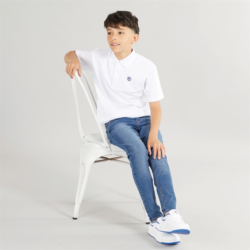 Timberland Drenge Polo Shirt Hvid