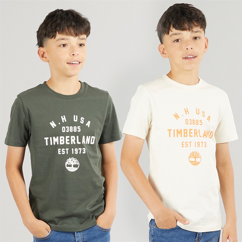 Timberland Drenge To Pakke T-Shirts Grøn