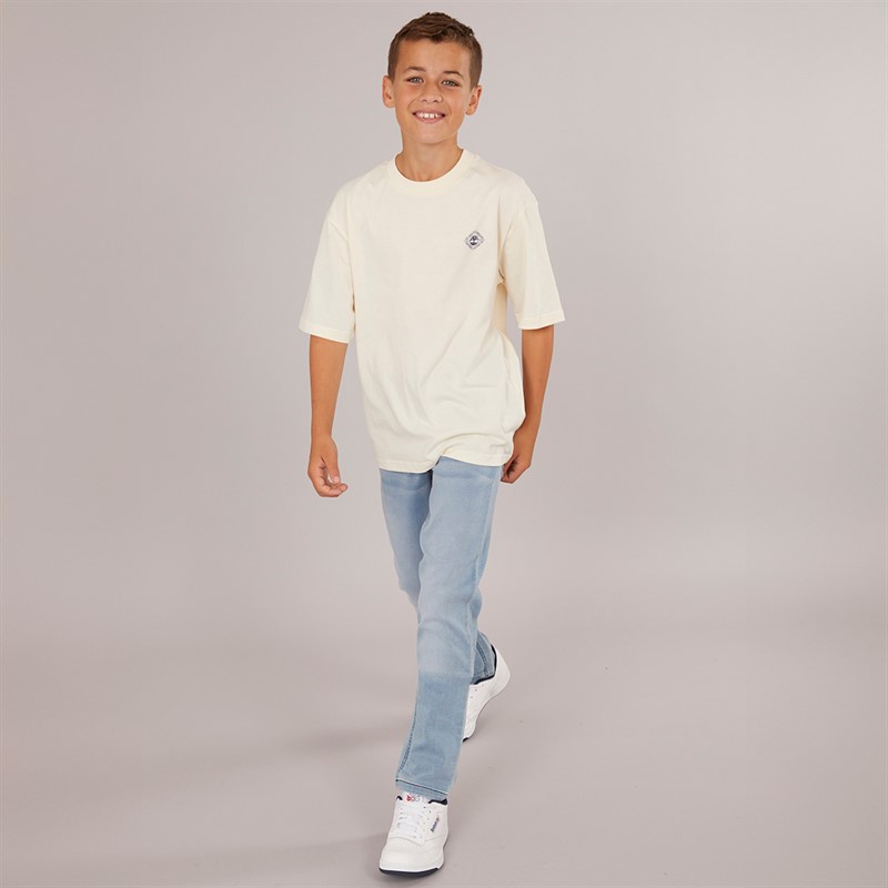 Timberland Jongens T-Shirt met Korte Mouwen Crème