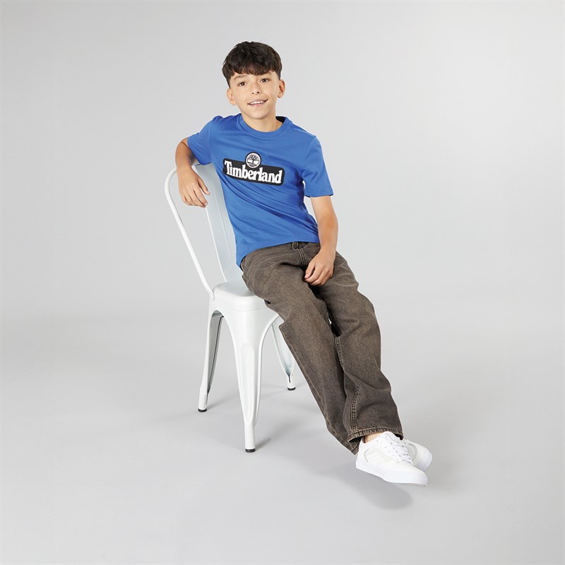 Timberland Boys Short Sleeve T-Shirt Cobalt Blue